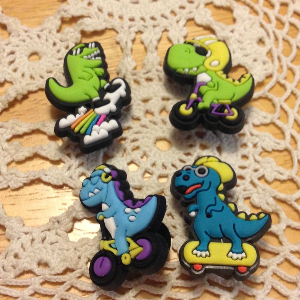 Dinosaur Jibbitz - Dino shoe charms for CROCS or similar shoe